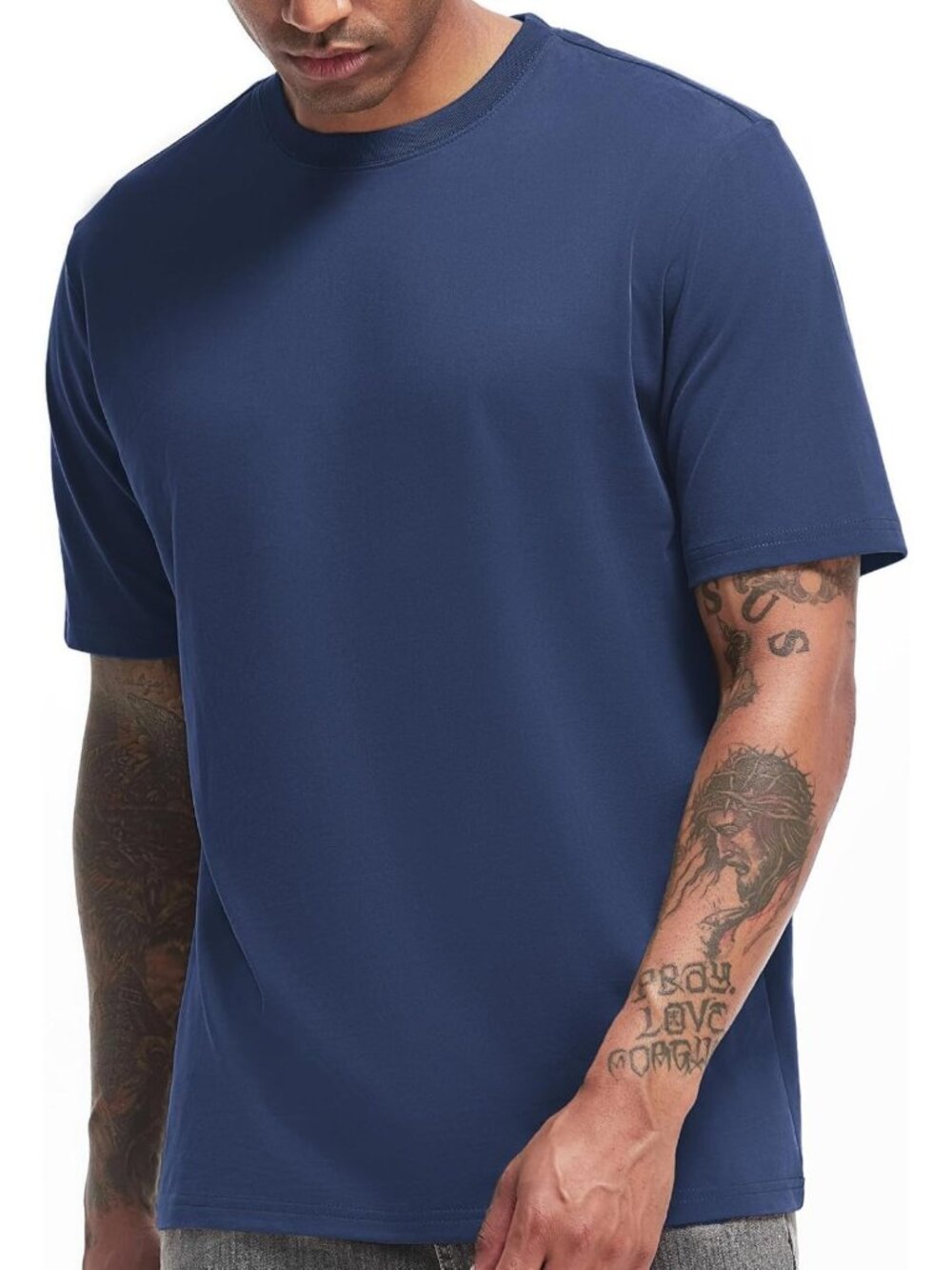 Men's Heavyweight 100% Cotton T-Shirt - Soft, Garment Washed, Casual Essential